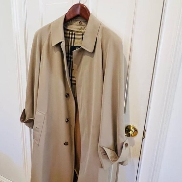 Vintage Burberry Nova Check London Single Breasted Trench Coat Size 38 Burberrys - Picture 10 of 16